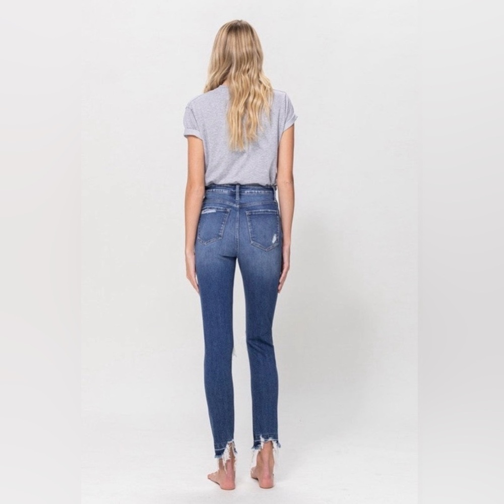 Flying Monkey Medium Blue Distressed Skinny Jeans, size 30 - Picture 2 of 13